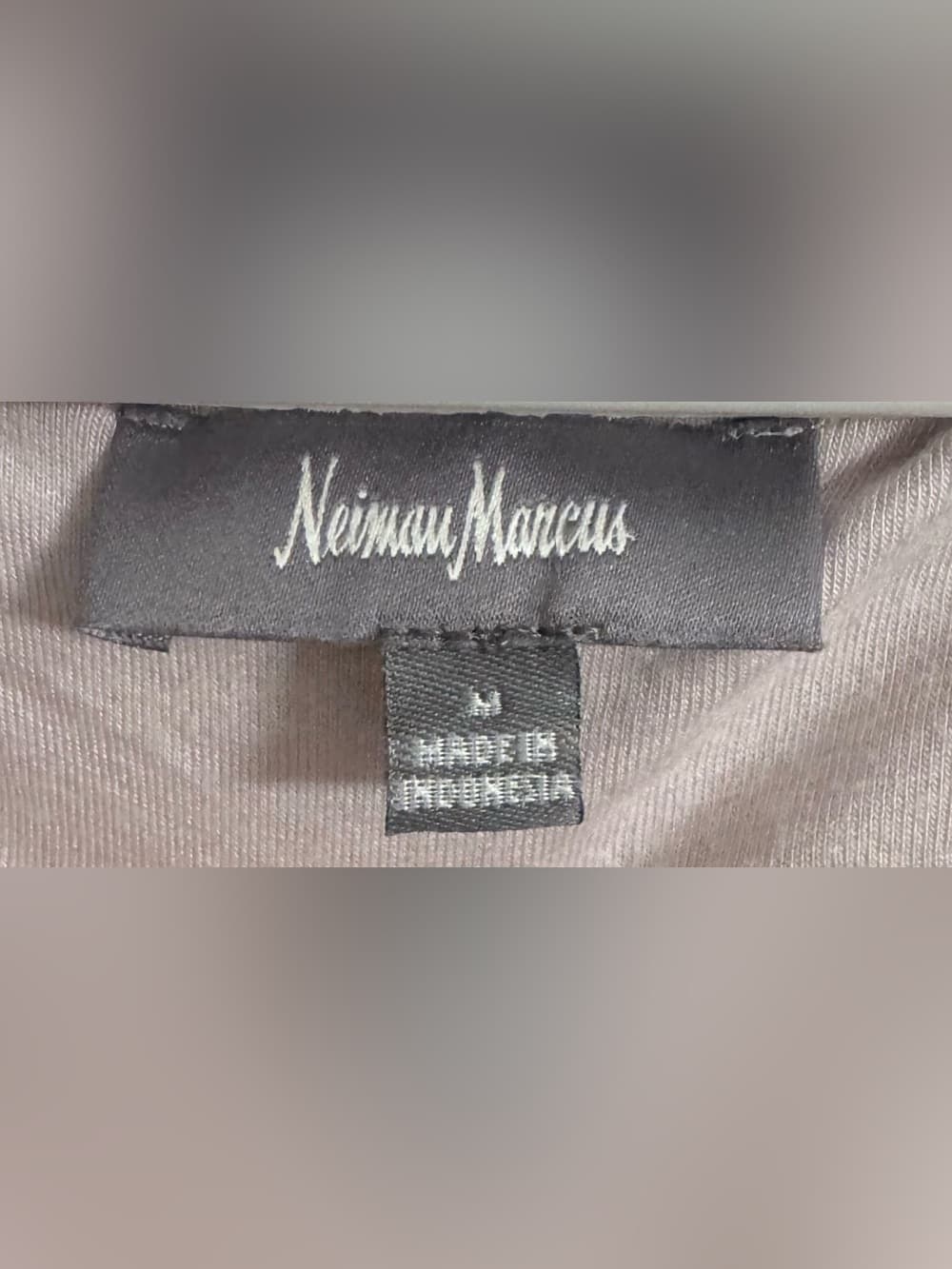 Neiman Marcus Taupe Gray V-Neck Sleeveless Tank Top M Pleated Front Minimalist - Thumbnail 7