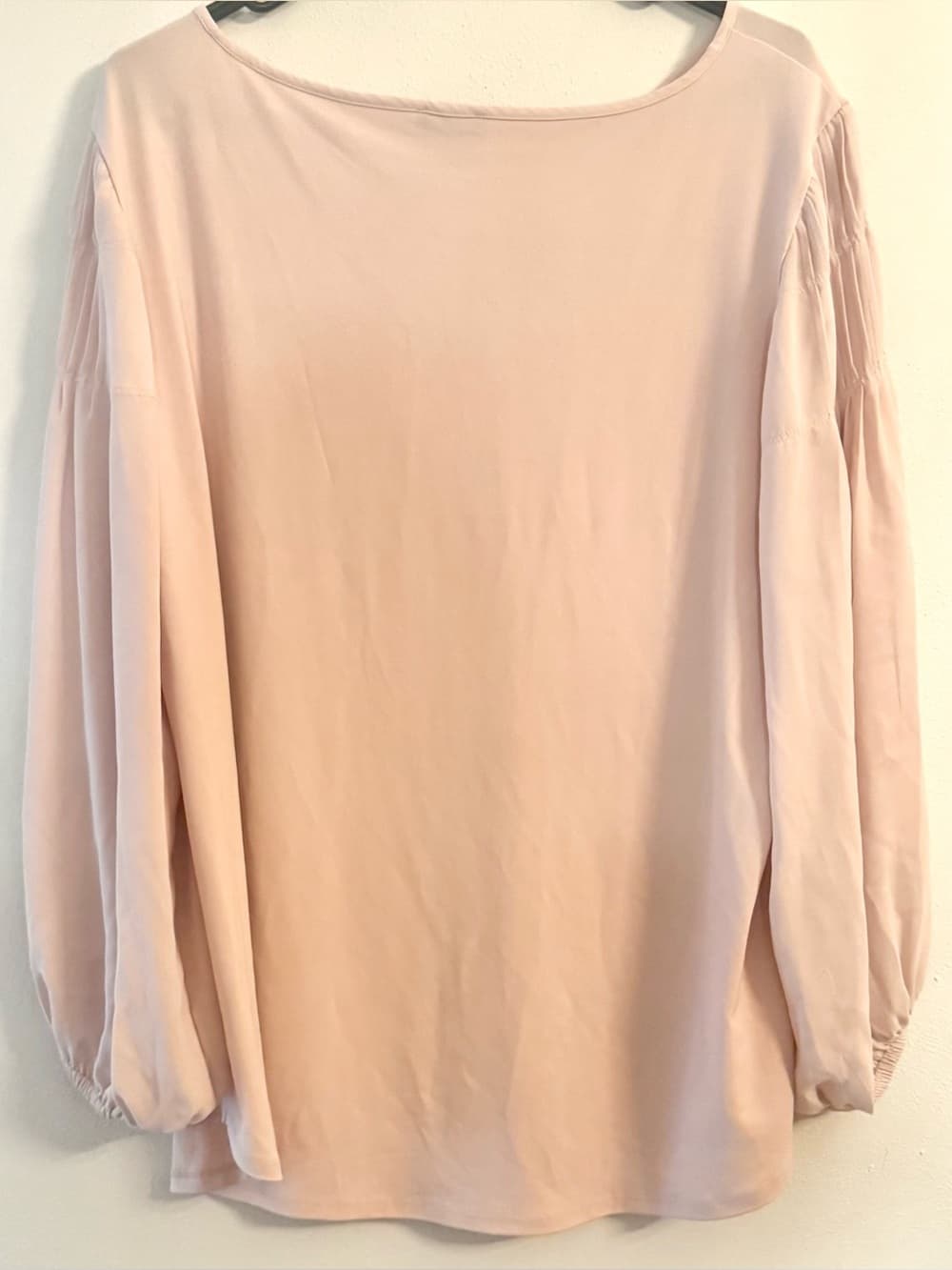 Ann Taylor Women's Blush Pink Puff Sleeve Relaxed Fit Top Size XXL - Thumbnail 2
