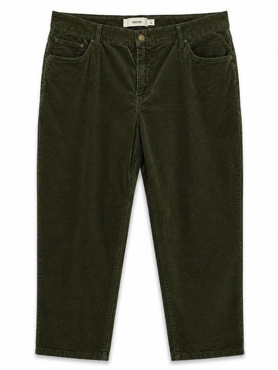Sonoma Women's Olive Green Stretch Straight Leg Ankle Pants Plus Size 22W - Thumbnail 8