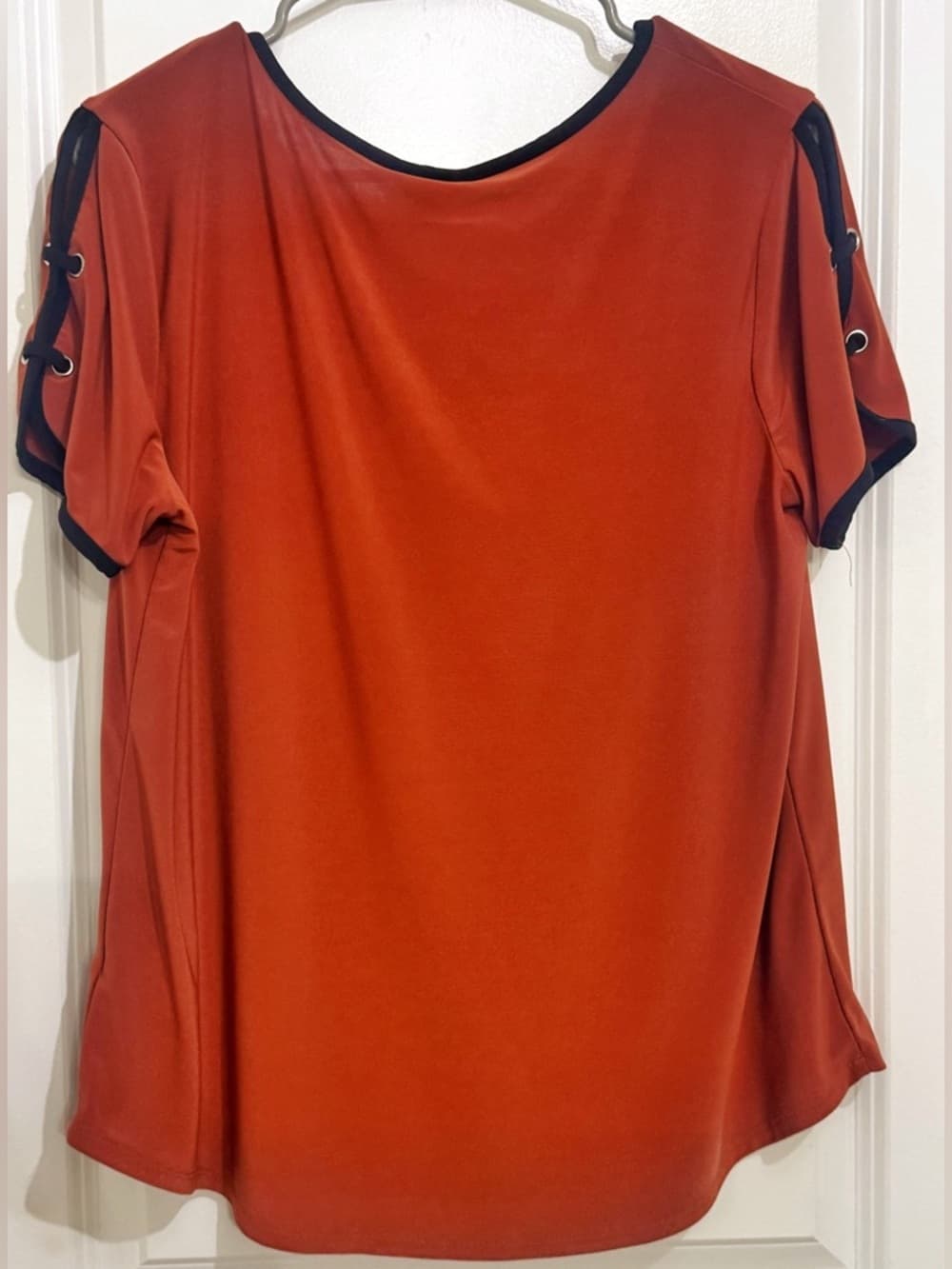 C Est. 1946 Orange Ringer Tee M Contrast Trim Short Sleeve - Thumbnail 2