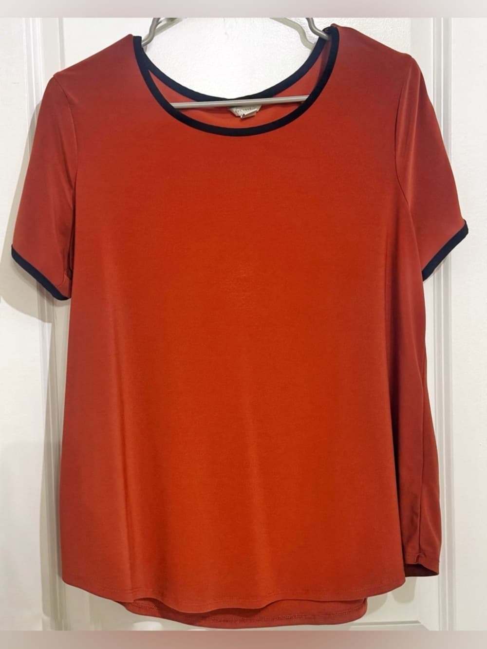 C Est. 1946 Orange Ringer Tee M Contrast Trim Short Sleeve