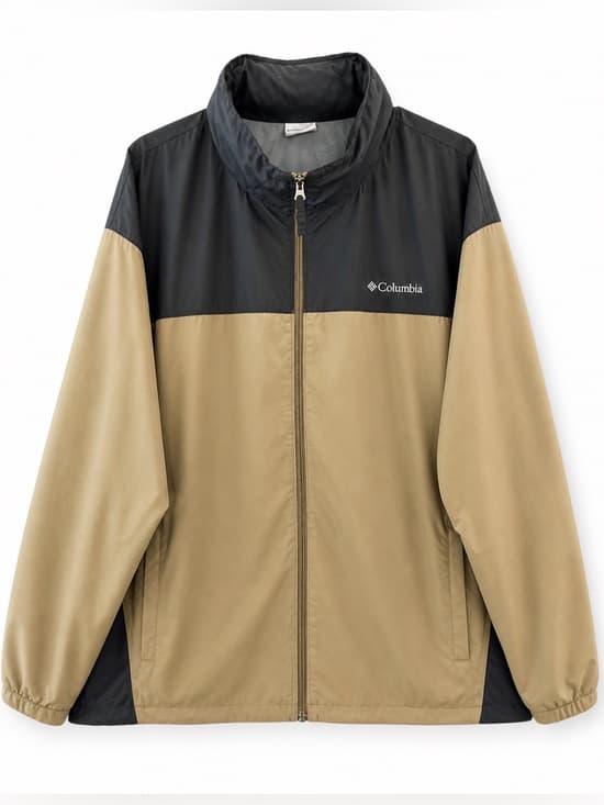 Columbia Men's Tan Gray Windbreaker Jacket Lightweight Full Zip 5X Big & Tall - Thumbnail 11
