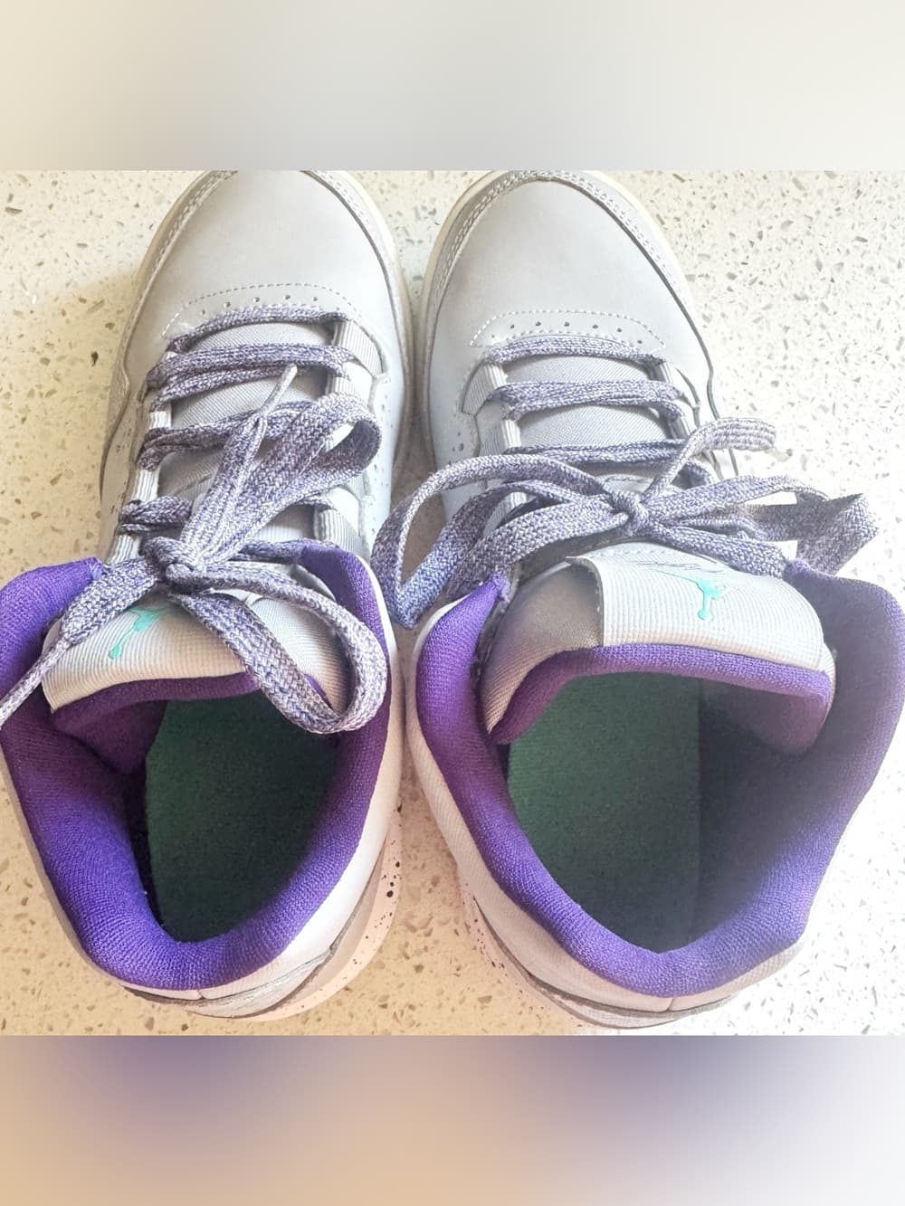 Nike Air Jordan Flight Origin 2 Sneakers White Purple Green Women's Size 5.5 - Thumbnail 5