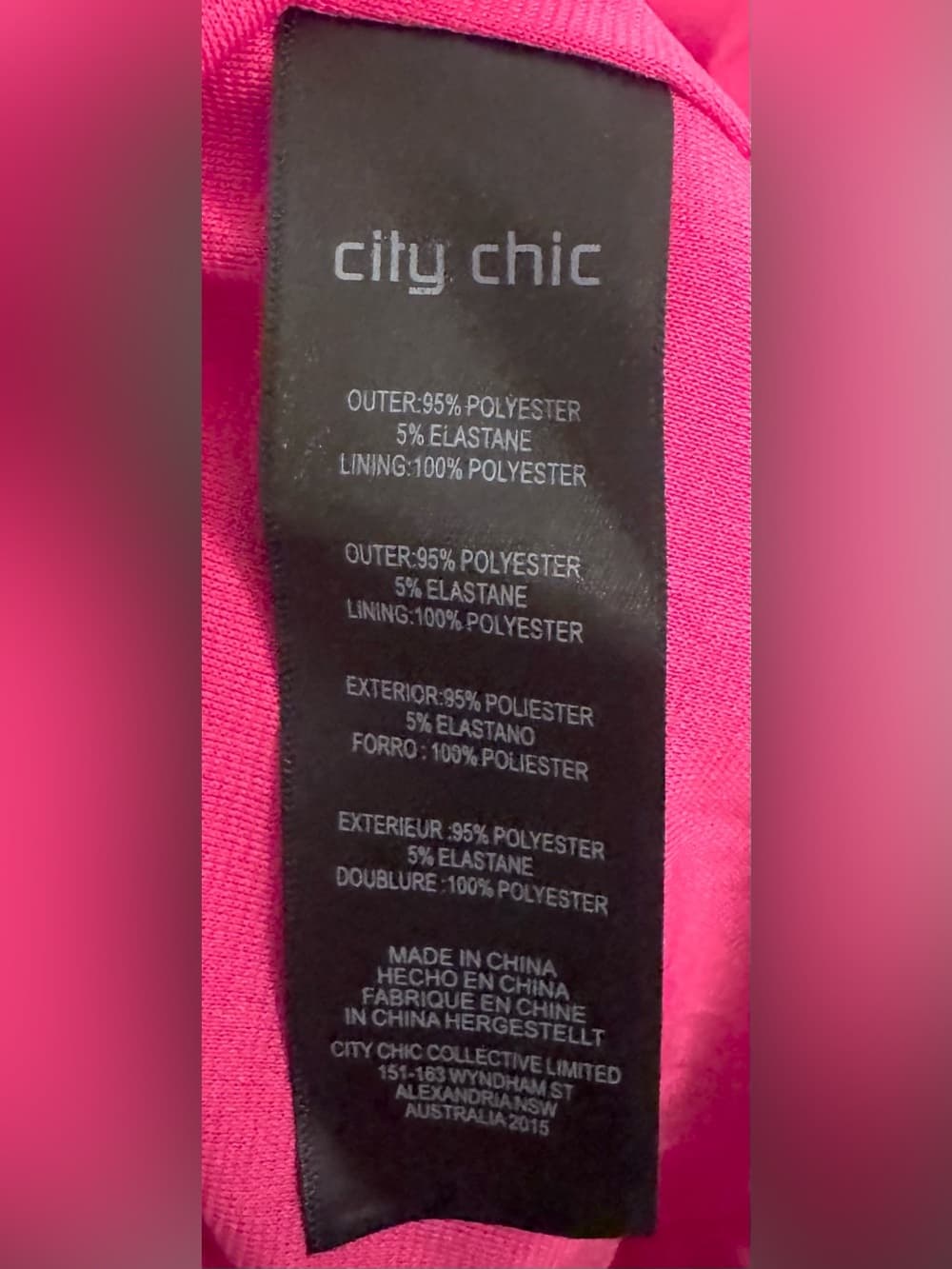 City Chic Fuchsia Pink Faux Wrap V-Neck Dress XL 22 Plus Size Flowy - Thumbnail 6
