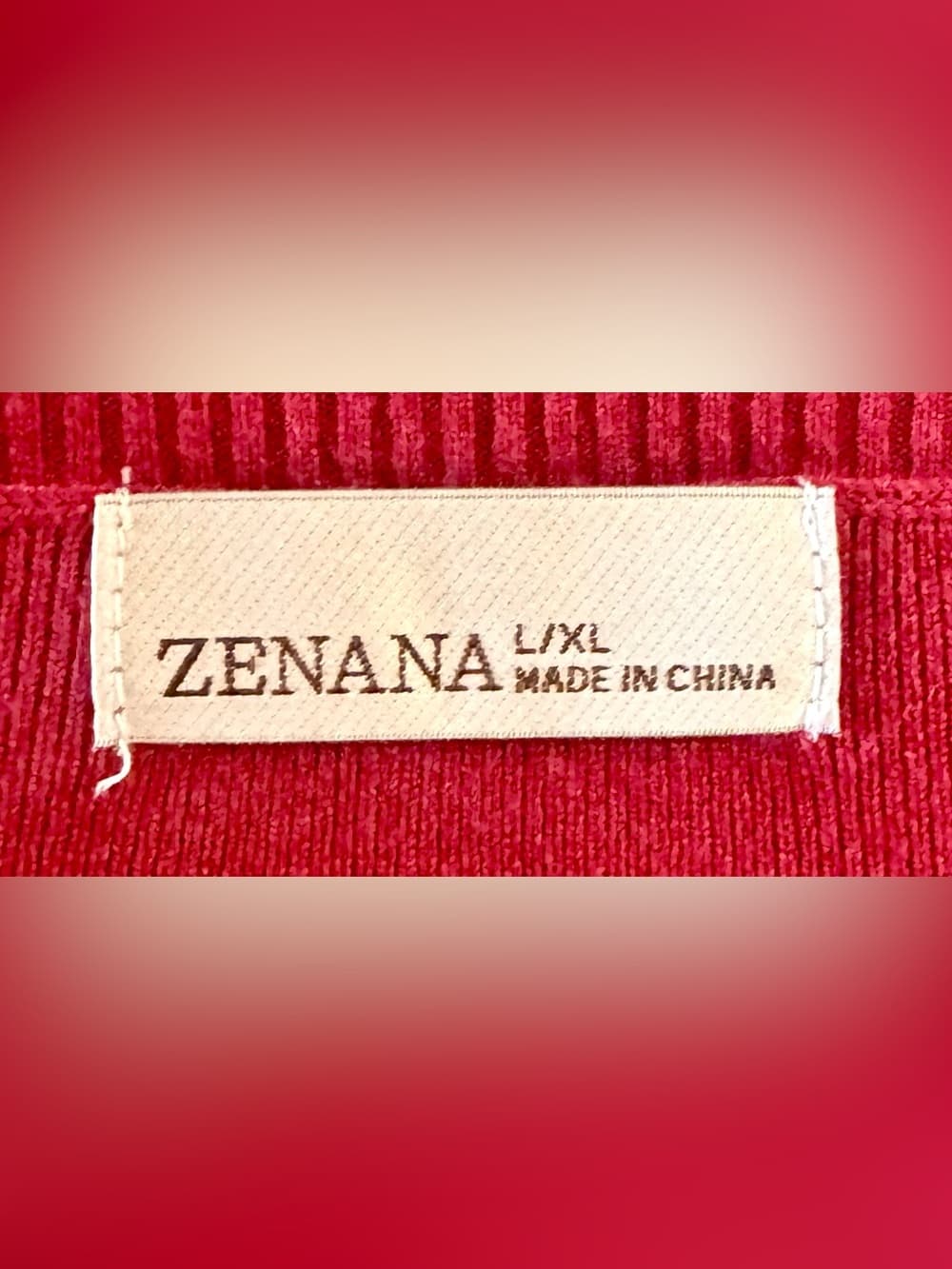 Zenana Outfitters Women's Burgundy Ribbed V-Neck Side Slit Tunic Top Size L/XL - Thumbnail 5