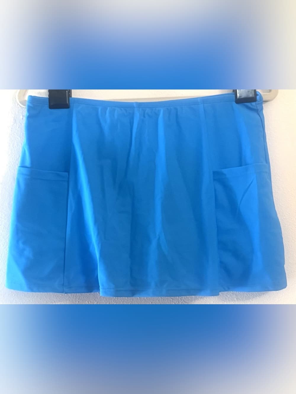 Crown & Ivy Electric Blue Swim Skirt Skort 10