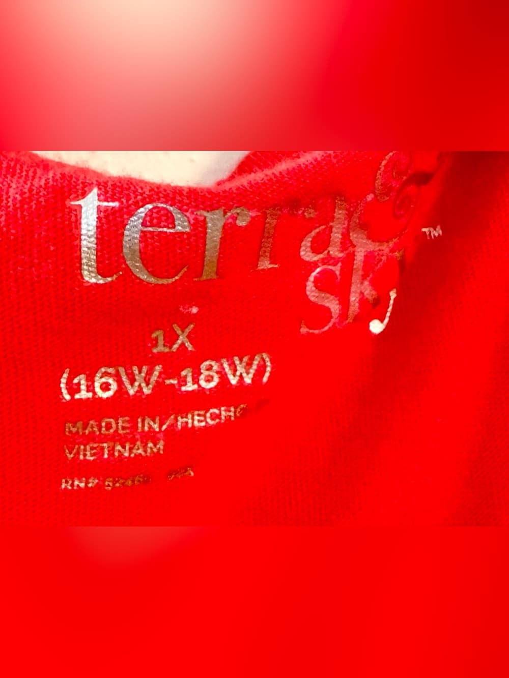 Terra & Sky Women's Red Cotton Modal Side Slit Tunic Top Plus Size 1X - Thumbnail 5