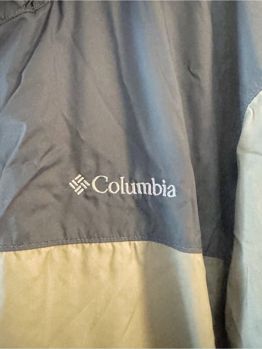 Columbia Men's Tan Gray Windbreaker Jacket Lightweight Full Zip 5X Big & Tall - Thumbnail 3