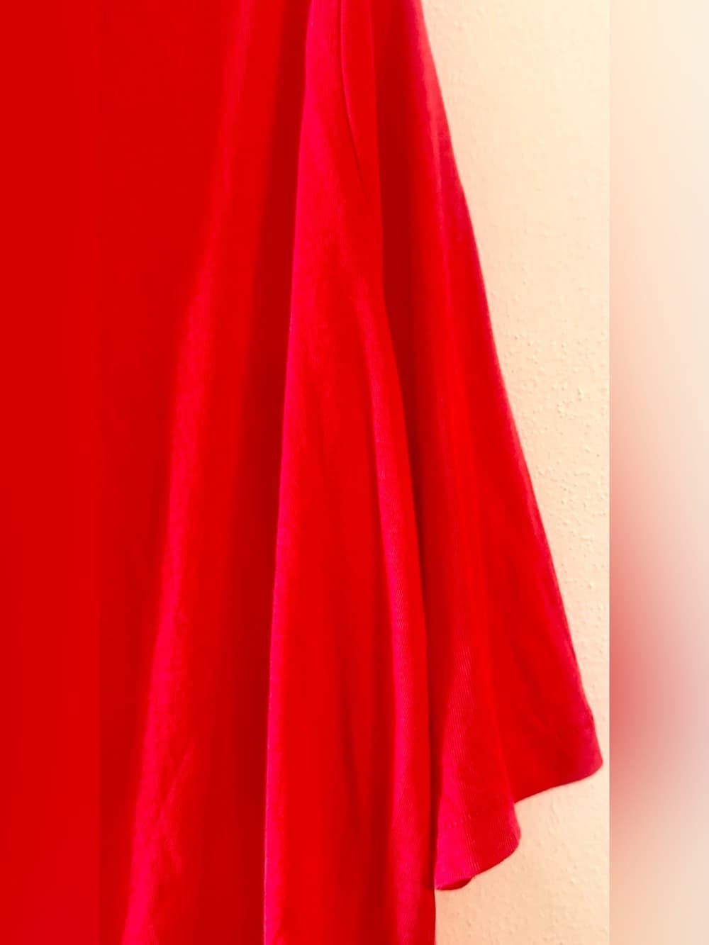 Terra & Sky Women's Red Cotton Modal Side Slit Tunic Top Plus Size 1X - Thumbnail 3
