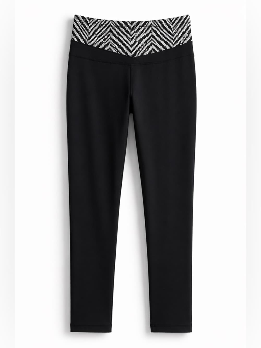 Women's Black High Waisted Cropped Leggings Stretch Yoga Activewear Size Medium - Thumbnail 5