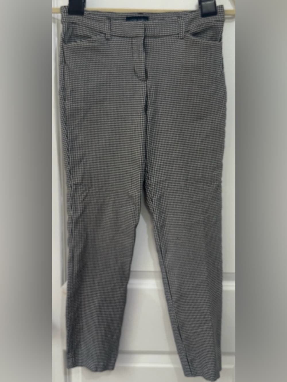 Cynthia Rowley Women's Black White Houndstooth Slim Ankle Pants Size 2