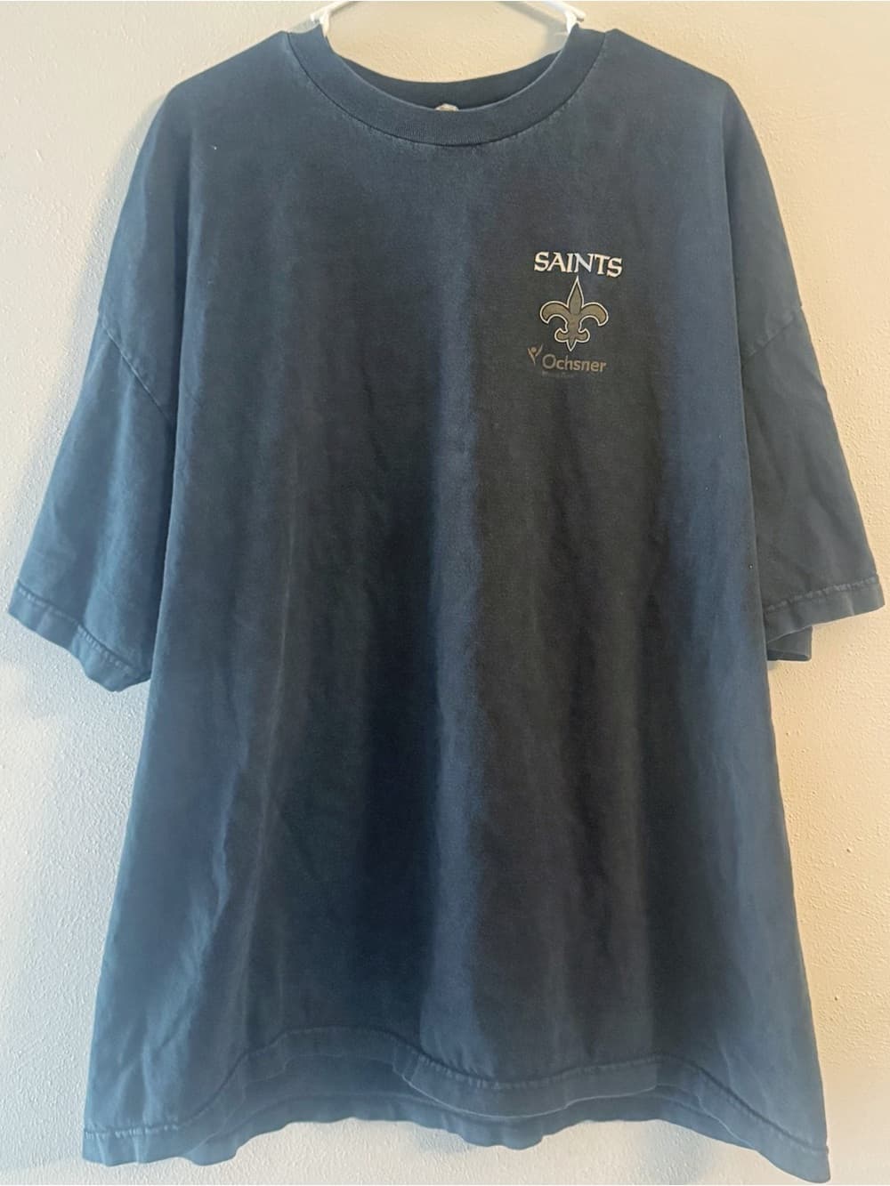 New Orleans Saints Women's Navy Blue Oversized Graphic Tee Plus Size 2XL NFL