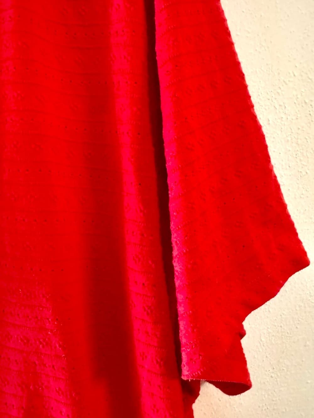 White Stag Red Textured Split Neck Top 30W/32W 4X Plus Size - Thumbnail 4