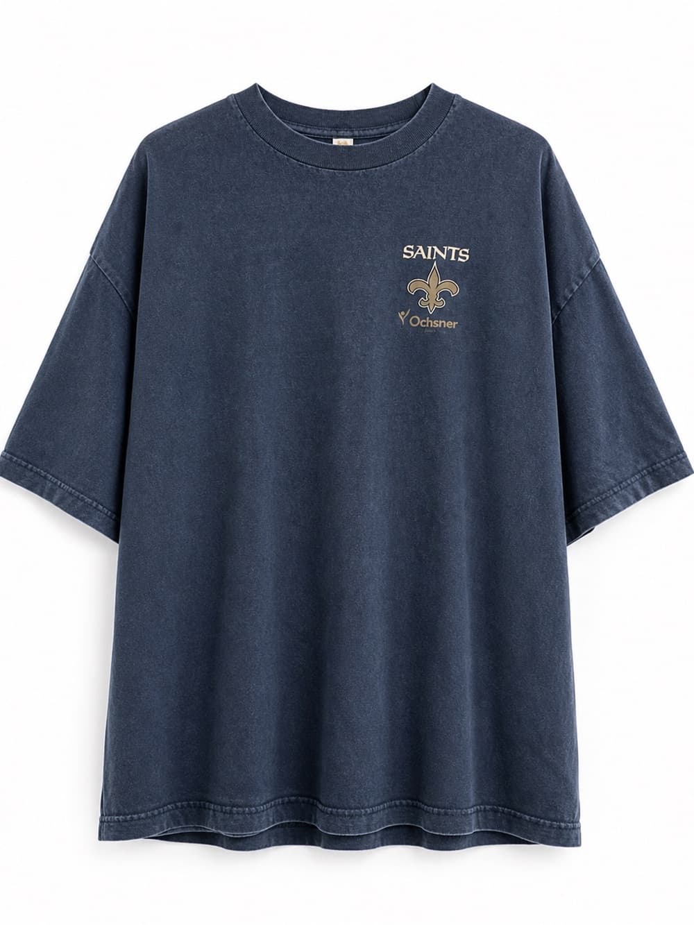 New Orleans Saints Women's Navy Blue Oversized Graphic Tee Plus Size 2XL NFL - Thumbnail 6