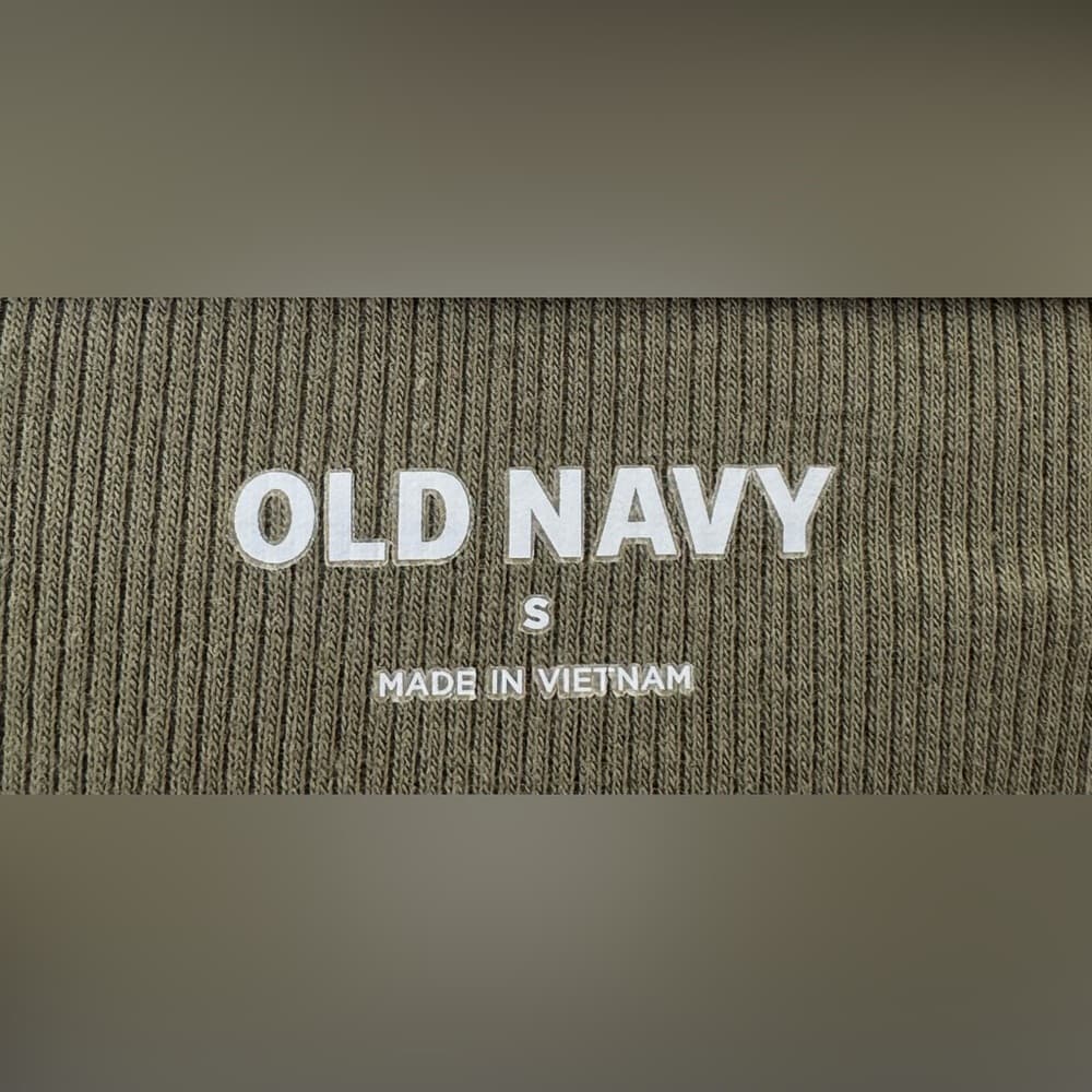 Old Navy Olive Green Ribbed Square Neck Tee Size S - Thumbnail 4