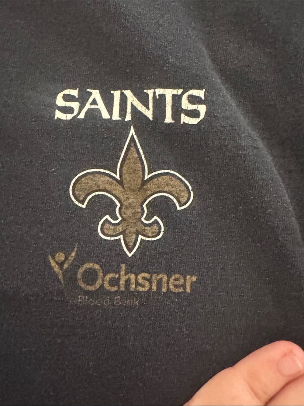 New Orleans Saints Women's Navy Blue Oversized Graphic Tee Plus Size 2XL NFL - Thumbnail 3