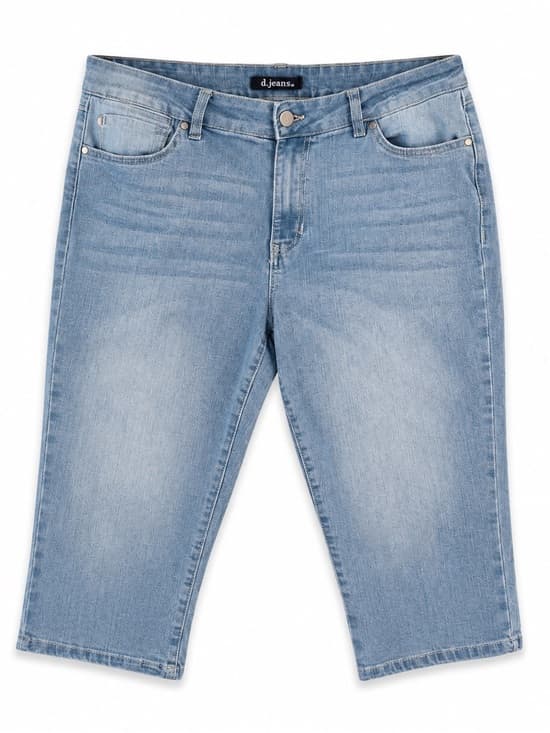 d.Jeans Women’s Light Wash Stretch Cropped Capri Jeans Denim Size 12 - Thumbnail 8