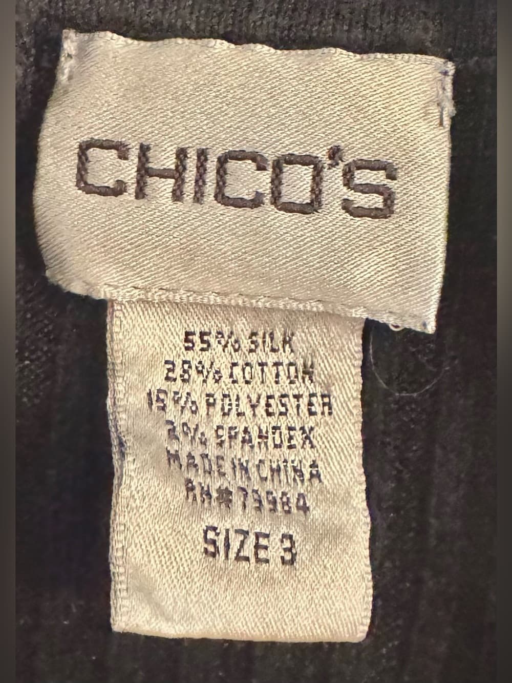 Chico’s Black Ribbed Sleeveless Mock Neck Knit Top XXL - Thumbnail 4