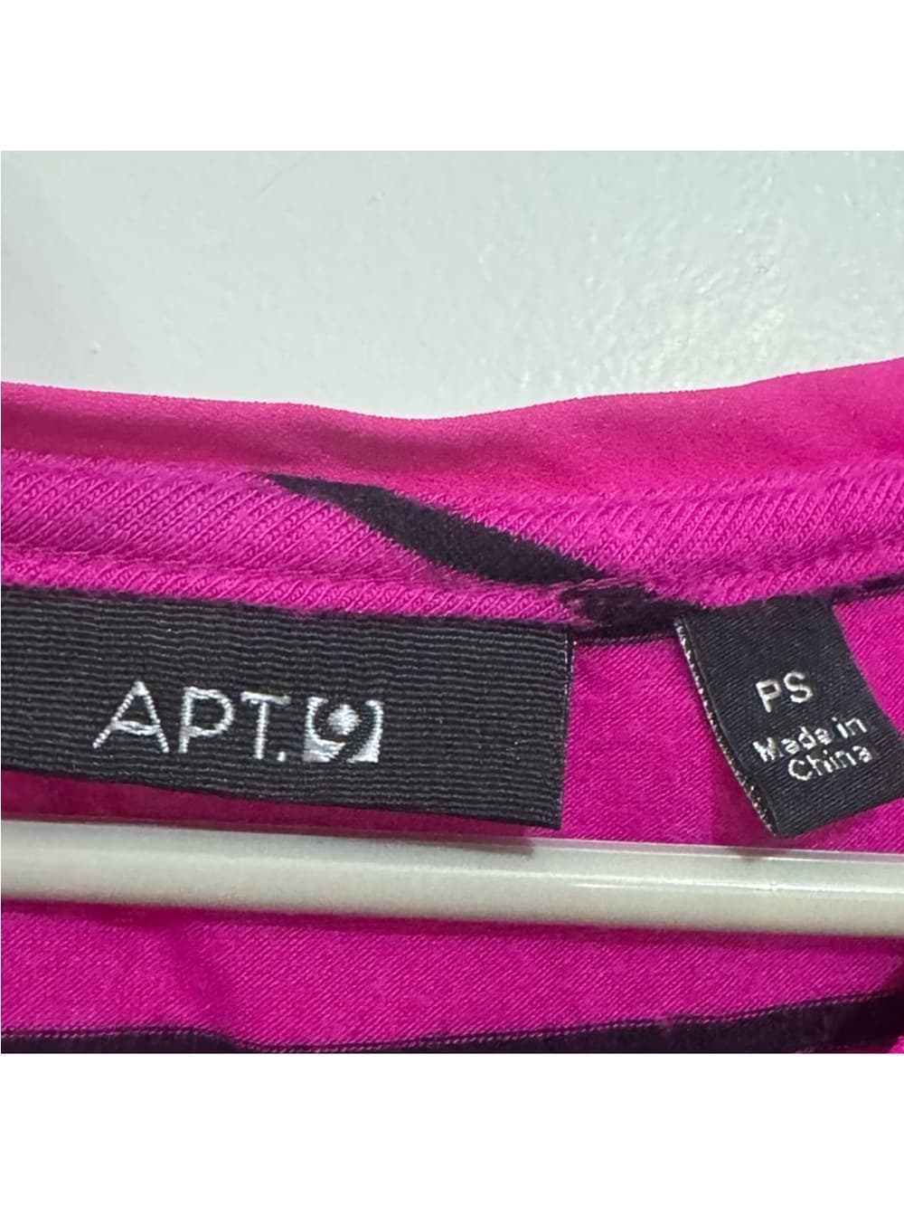 Apt. 9 Women's Pink Black Striped Asymmetrical Tunic Cap Sleeve Petite Size SP - Thumbnail 3