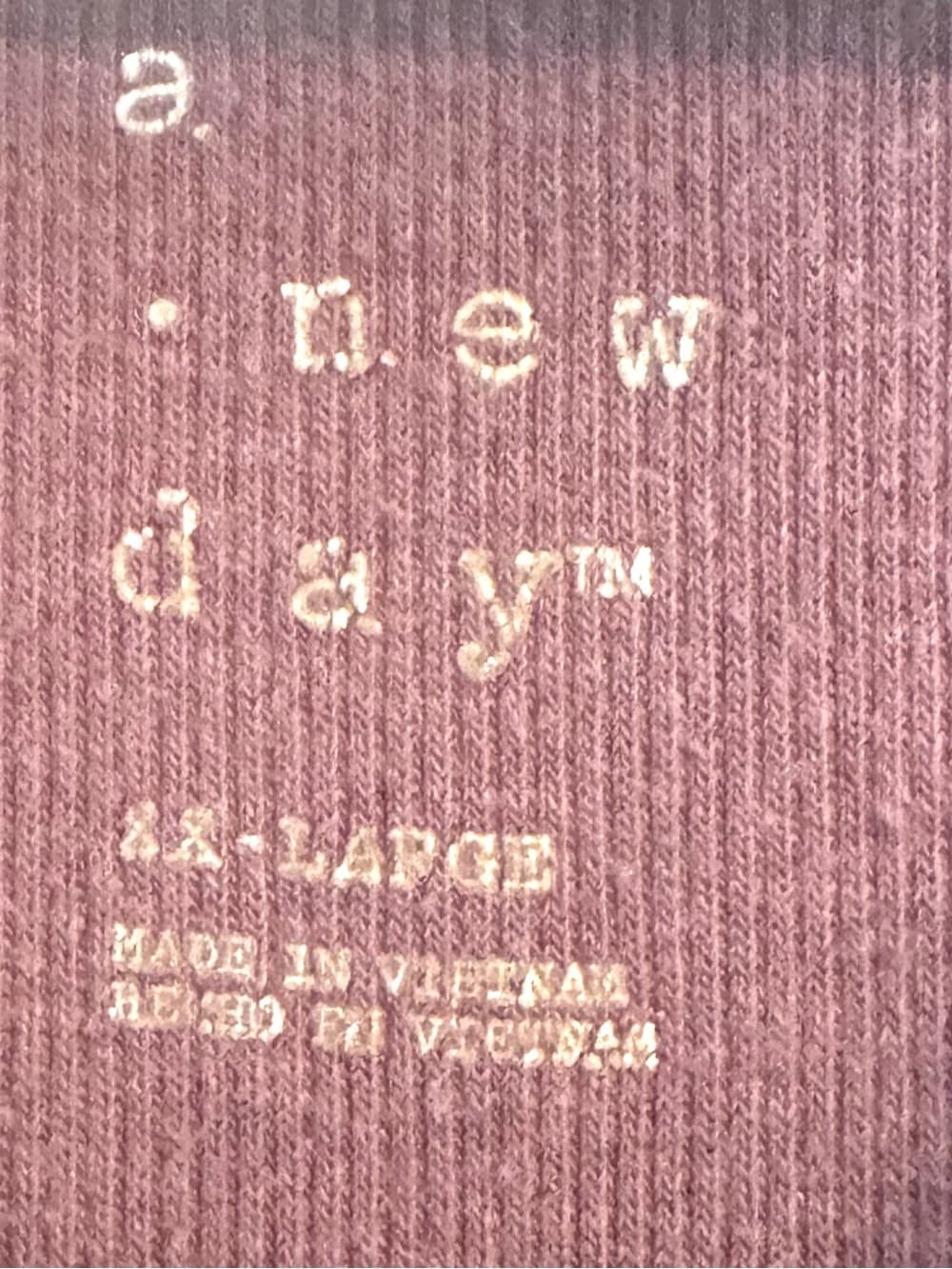 A New Day Dusty Mauve Ribbed Sleeveless Tank XXL Plus Size - Thumbnail 4