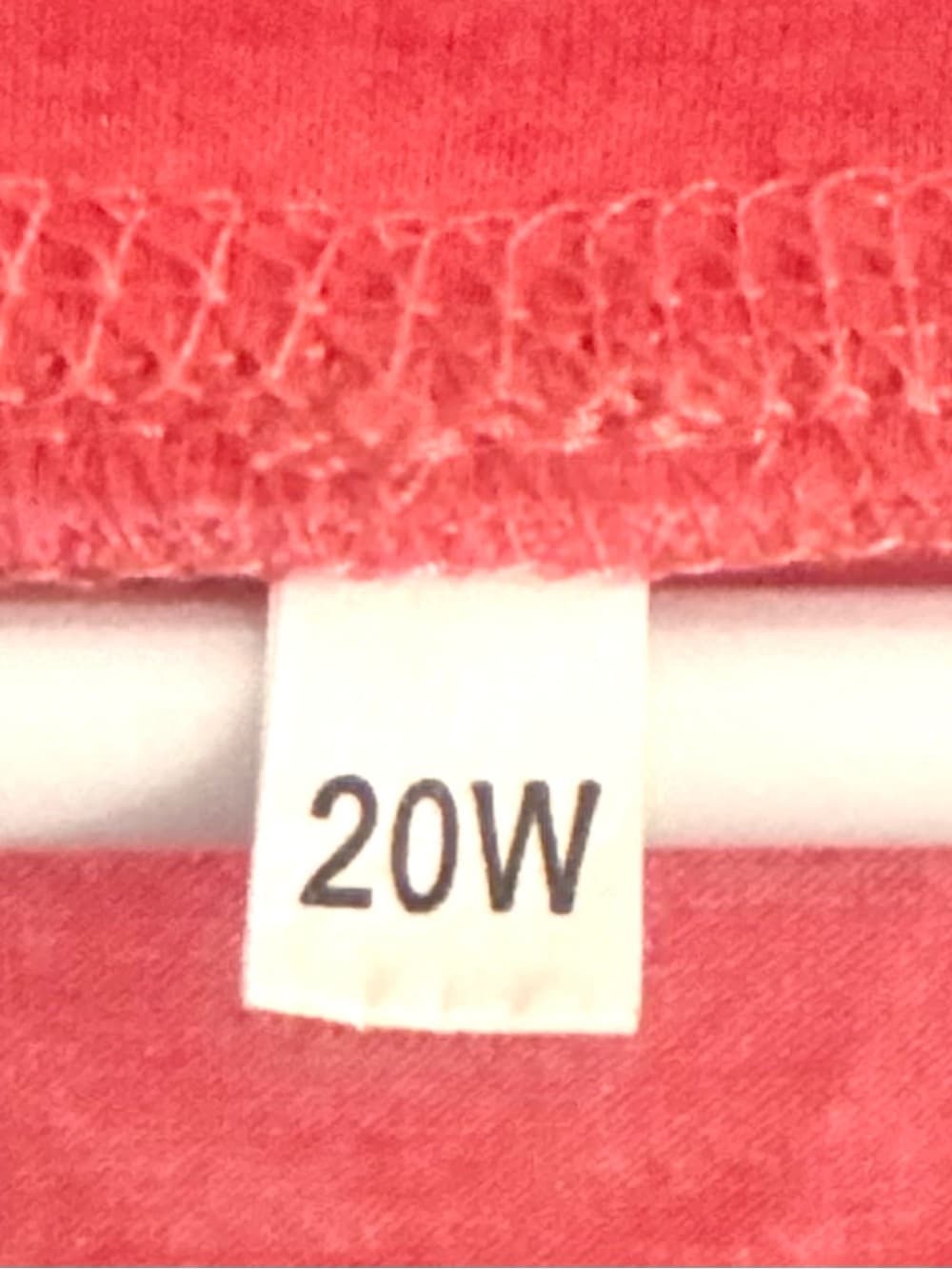 No Label Coral Pink Gray Colorblock Tee 20W Plus Size Short Sleeve - Thumbnail 4
