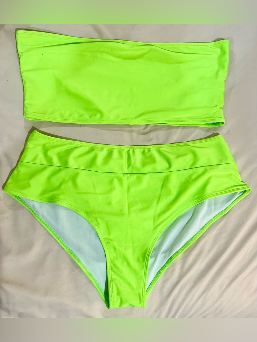 Neon Green Bandeau Bikini Set 3XL