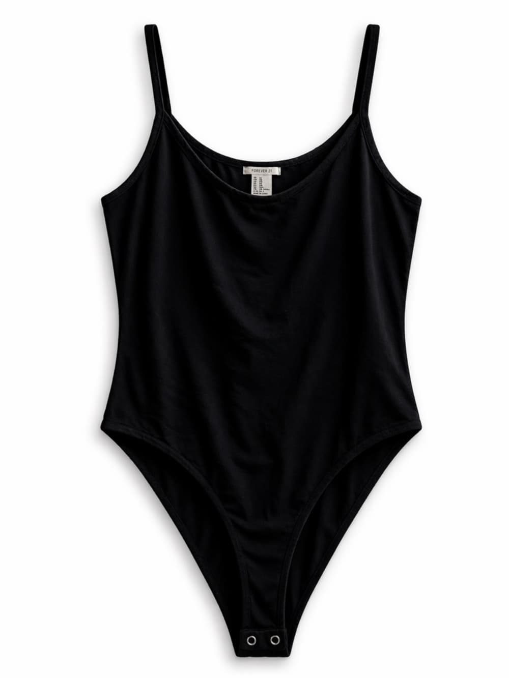 Forever 21 Plus Black Scoop Neck Bodysuit 3X Fits XXL Minimalist - Thumbnail 6