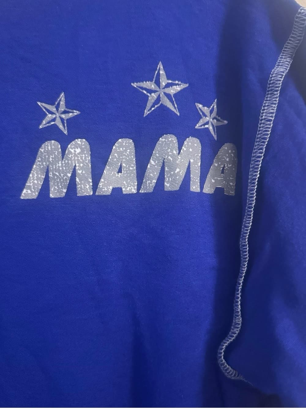 Fantastic Fawn Blue Mama Graphic Tee Approx XL Short Sleeve Stretch Top - Thumbnail 3