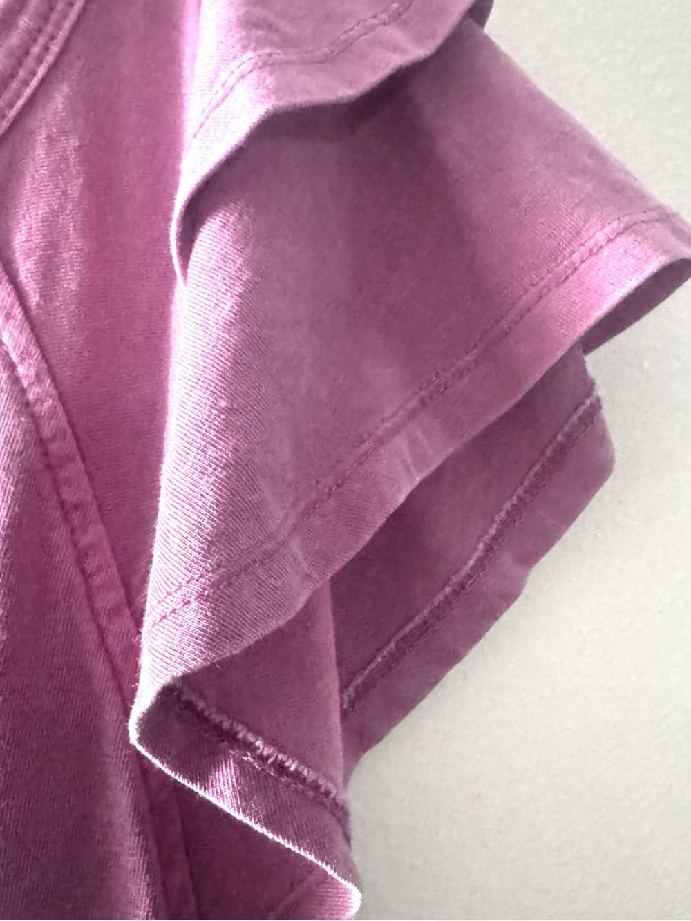 Time and Tru Purple Flutter Sleeve Top Modal Cotton Size M - Thumbnail 3