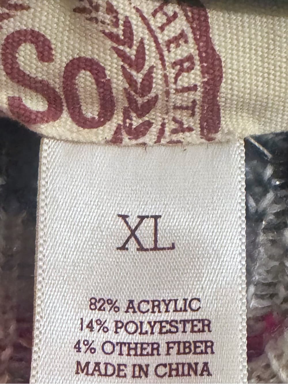 SO Women's Gray Pink Fair Isle Nordic Knit Pullover Sweater Size XL - Thumbnail 4