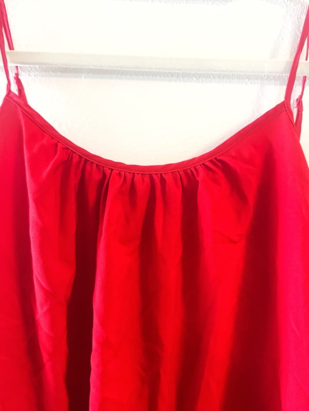 NWT Faded Glory Red Cami Tank XXL Plus Size Flowy Adjustable Strap - Thumbnail 3