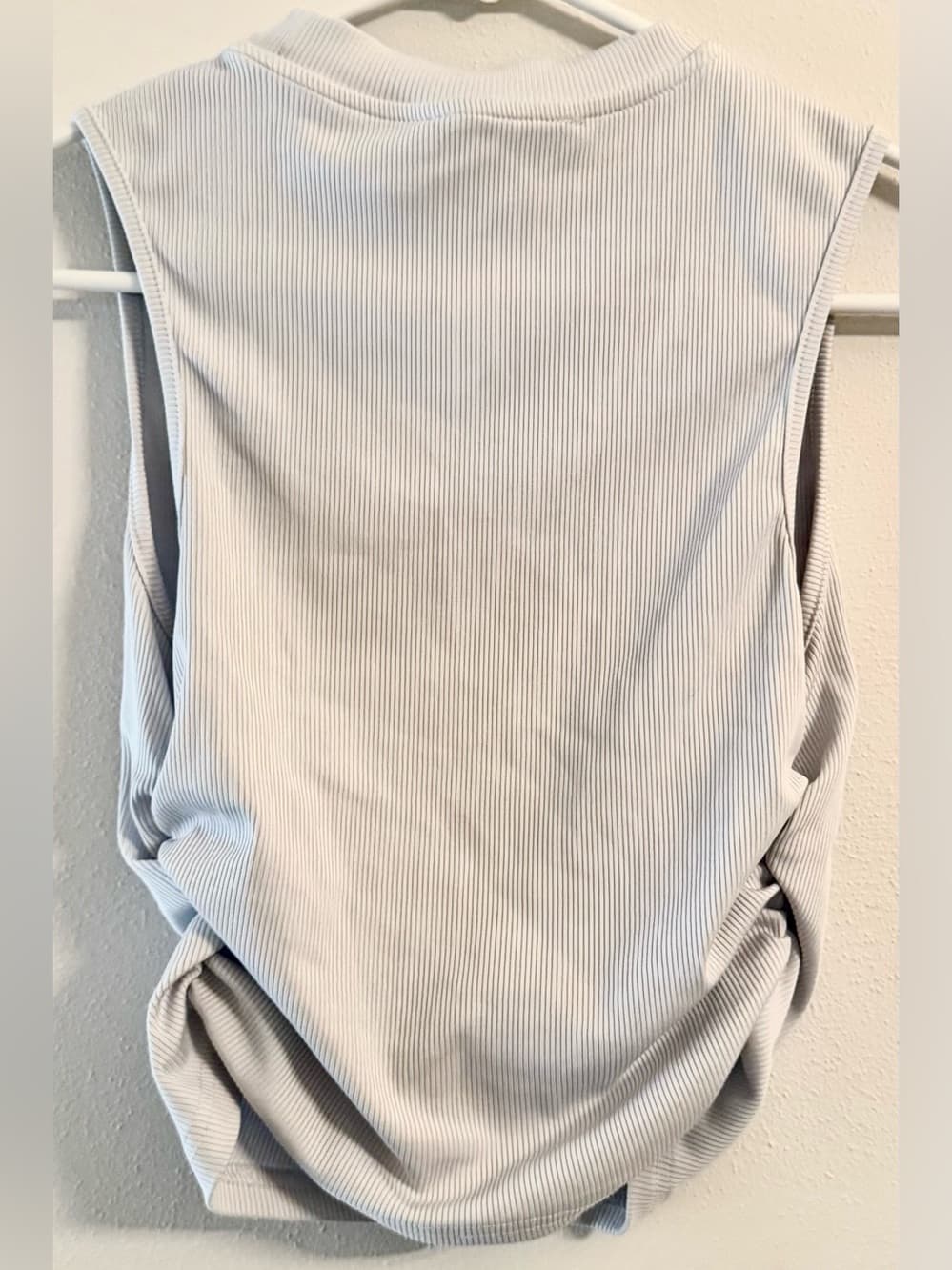 Cider Light Blue Ribbed Sleeveless Tank S - Thumbnail 2