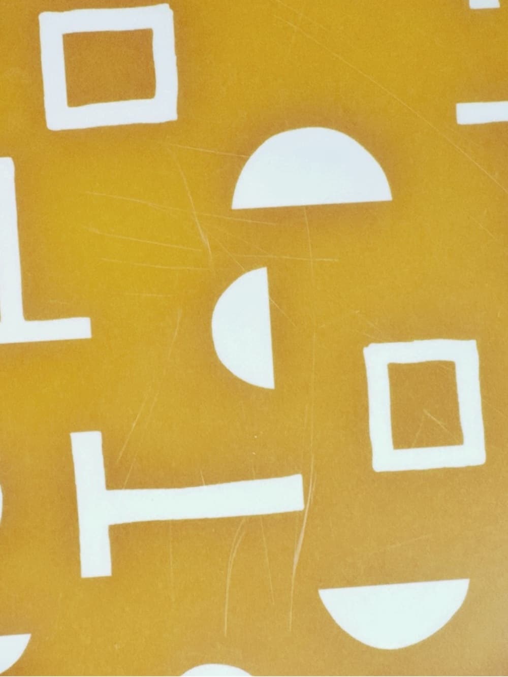 Room Essentials Set of 4 Round Dinner Plates 9 Inch Geometric Orange Yellow - Thumbnail 5