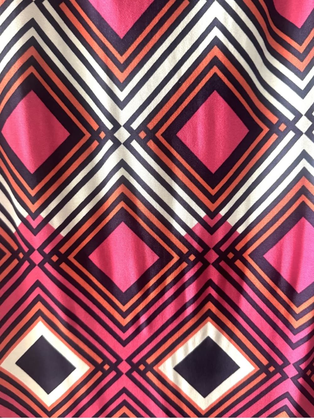Jessica Howard Women's Pink Geometric Print Short Sleeve Shift Dress Size Medium - Thumbnail 3