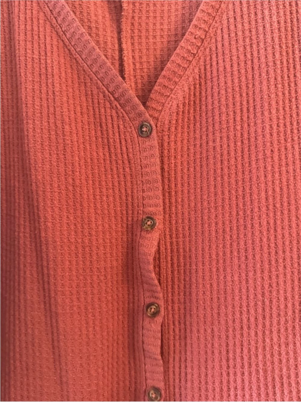 Wild Fable Wild Fable Ribbed Button Front Cardigan XXL Rust Lightweight - Thumbnail 3