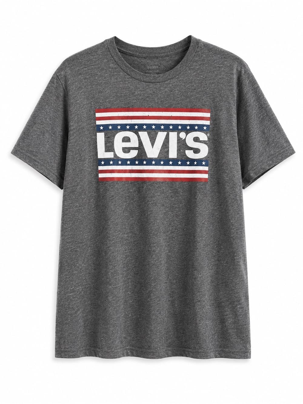 Levi's Heather Gray Patriotic Logo Graphic Tee Men's Large - Thumbnail 6