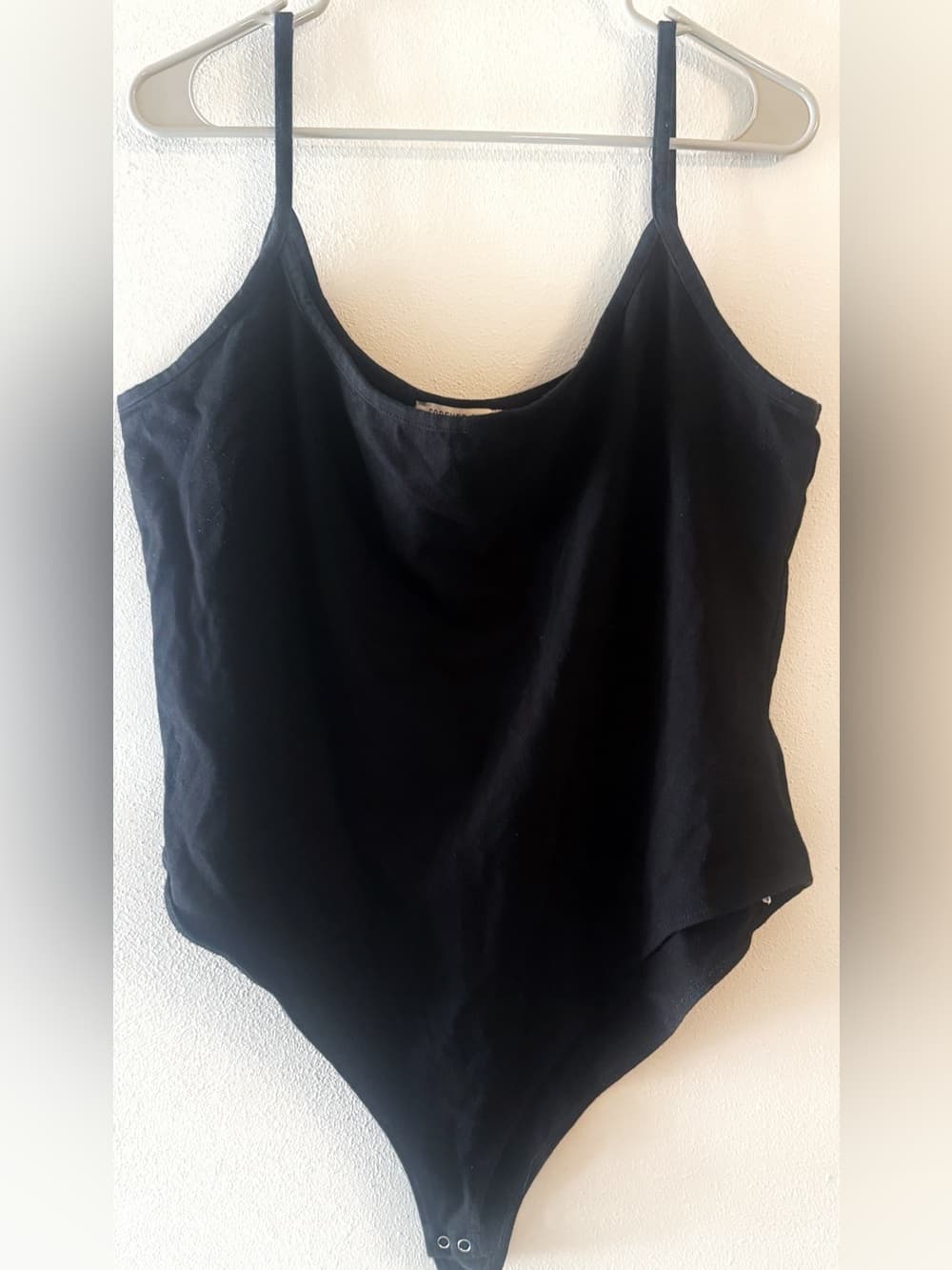 Forever 21 Plus Black Scoop Neck Bodysuit 3X Fits XXL Minimalist