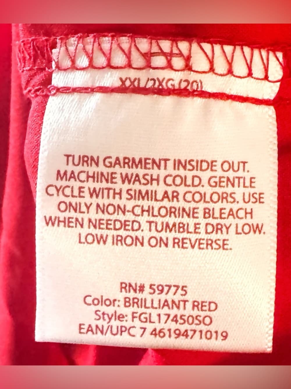 NWT Faded Glory Red Cami Tank XXL Plus Size Flowy Adjustable Strap - Thumbnail 6