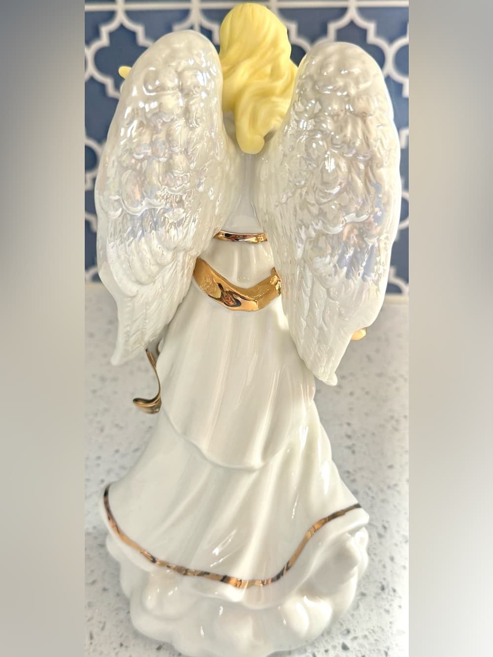 Sankyo Angel Harp Music Box Figurine Fur Elise Working Collectible - Thumbnail 3