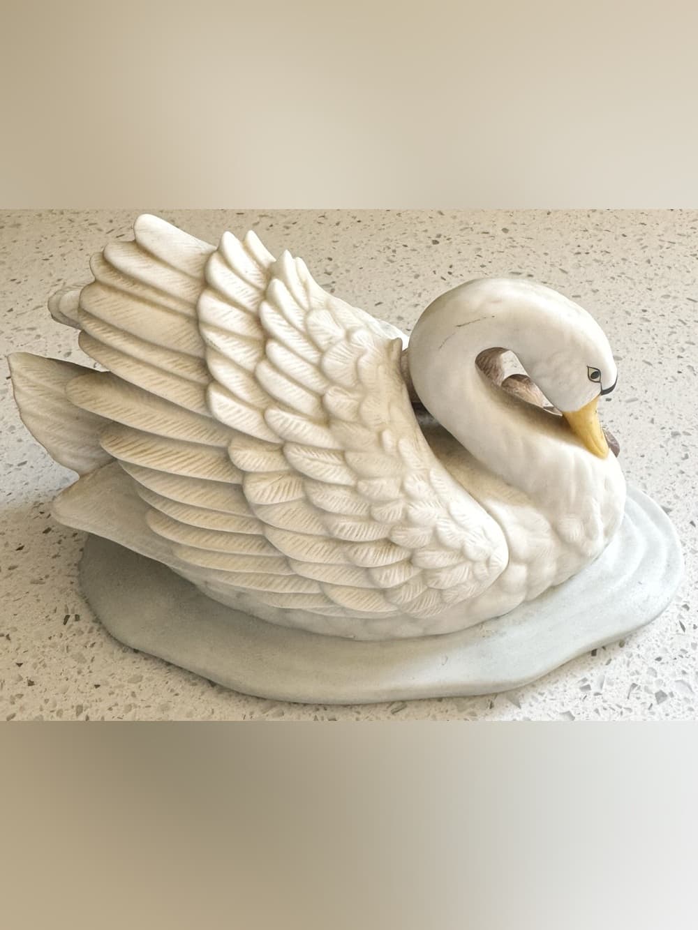 Vintage Ceramic White Swan Mother Baby Figurine Bird Home Decor Collectible - Thumbnail 6