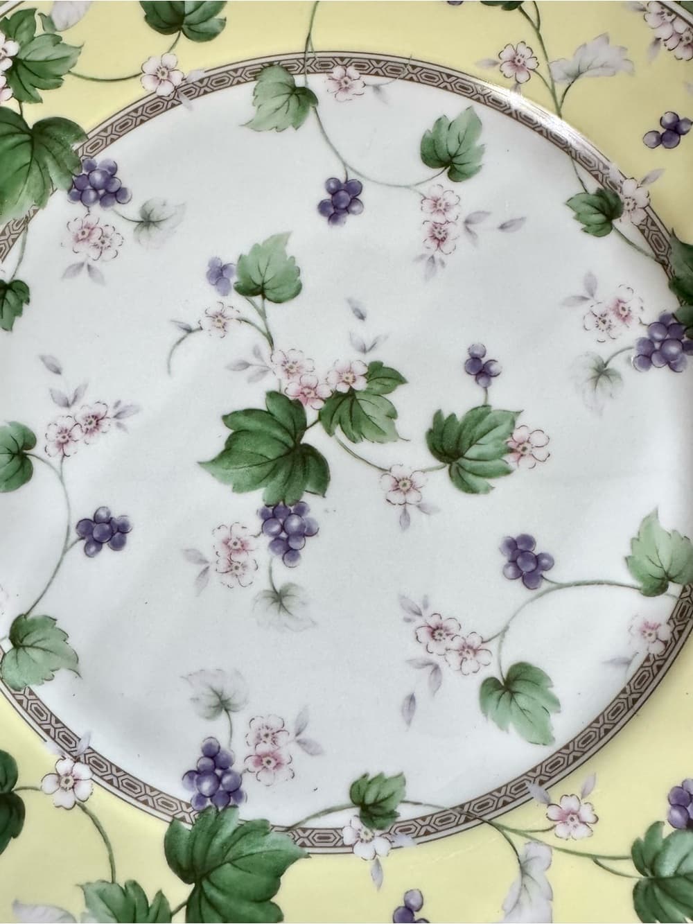 Andrea by Sadek Floral Ivy 11 Inch Decorative Ceramic Wall Plate Collectible - Thumbnail 2