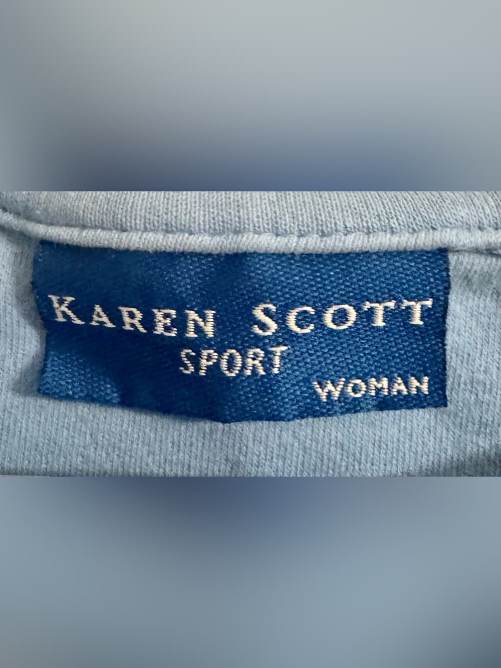 Karen Scott Women's Light Blue Cotton Short Sleeve Sport Tee Plus Size 1X - Thumbnail 4