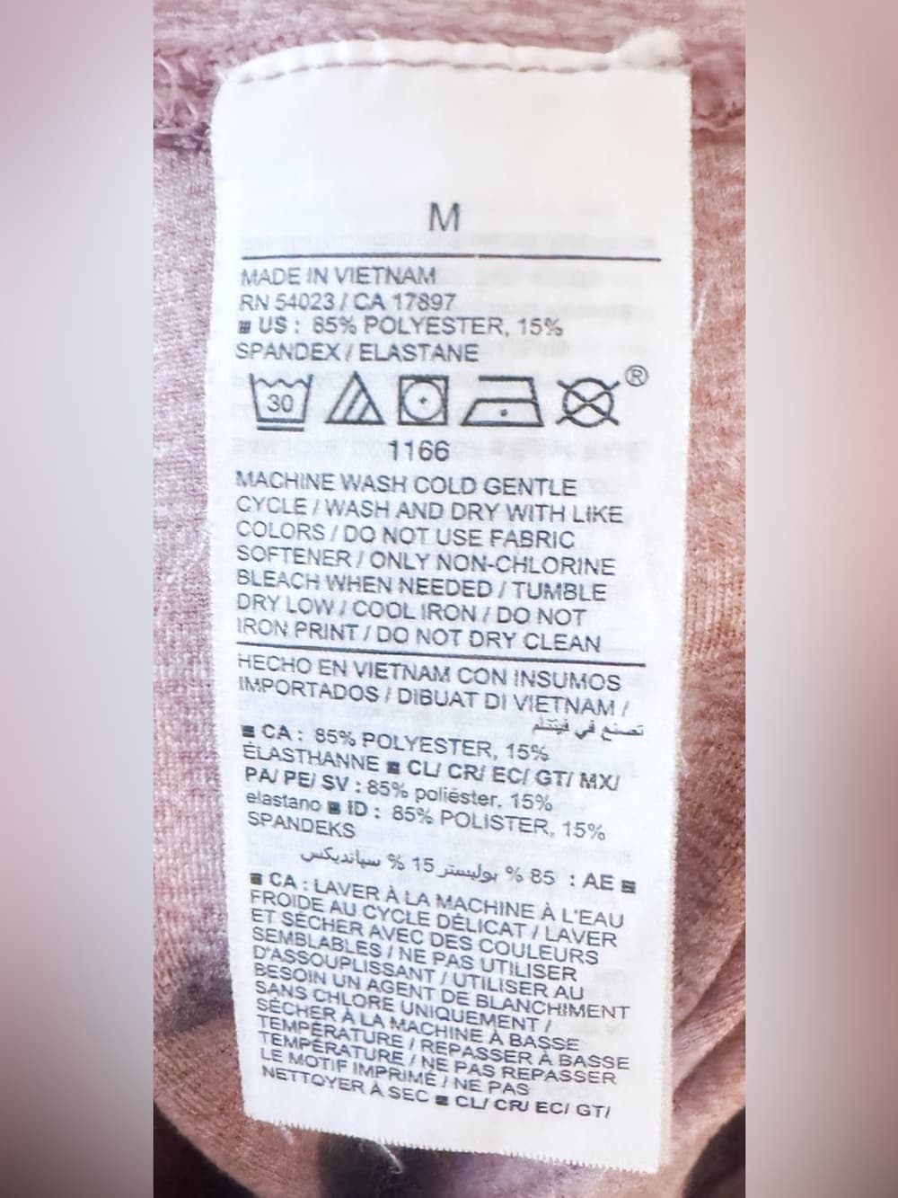Old Navy Pink Heathered High Rise Active Leggings M Stretch Athletic - Thumbnail 6
