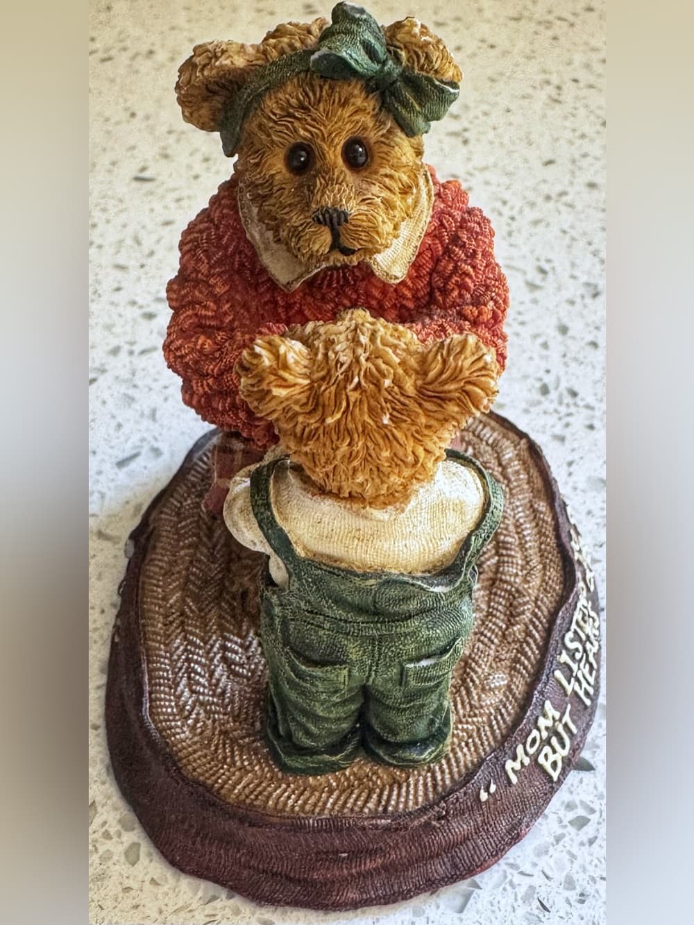 Boyds Bears Mom Listens To Our Words Figurine Bearstone Collection - Thumbnail 4
