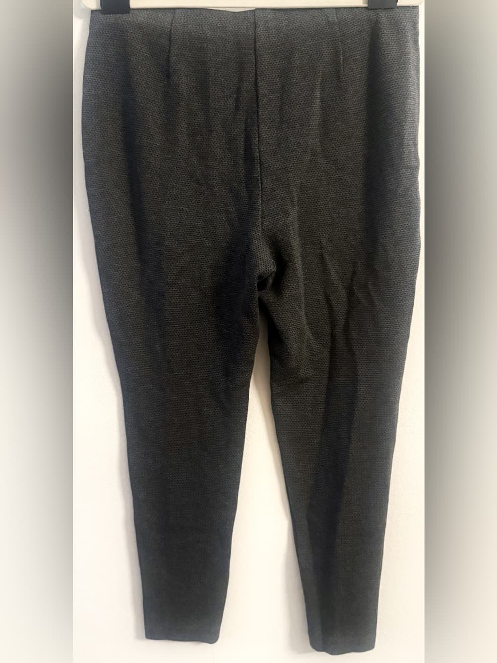 J. Jill Women's Black Ponte Knit Leggings Textured Stretch Pull On Petite LP - Thumbnail 2
