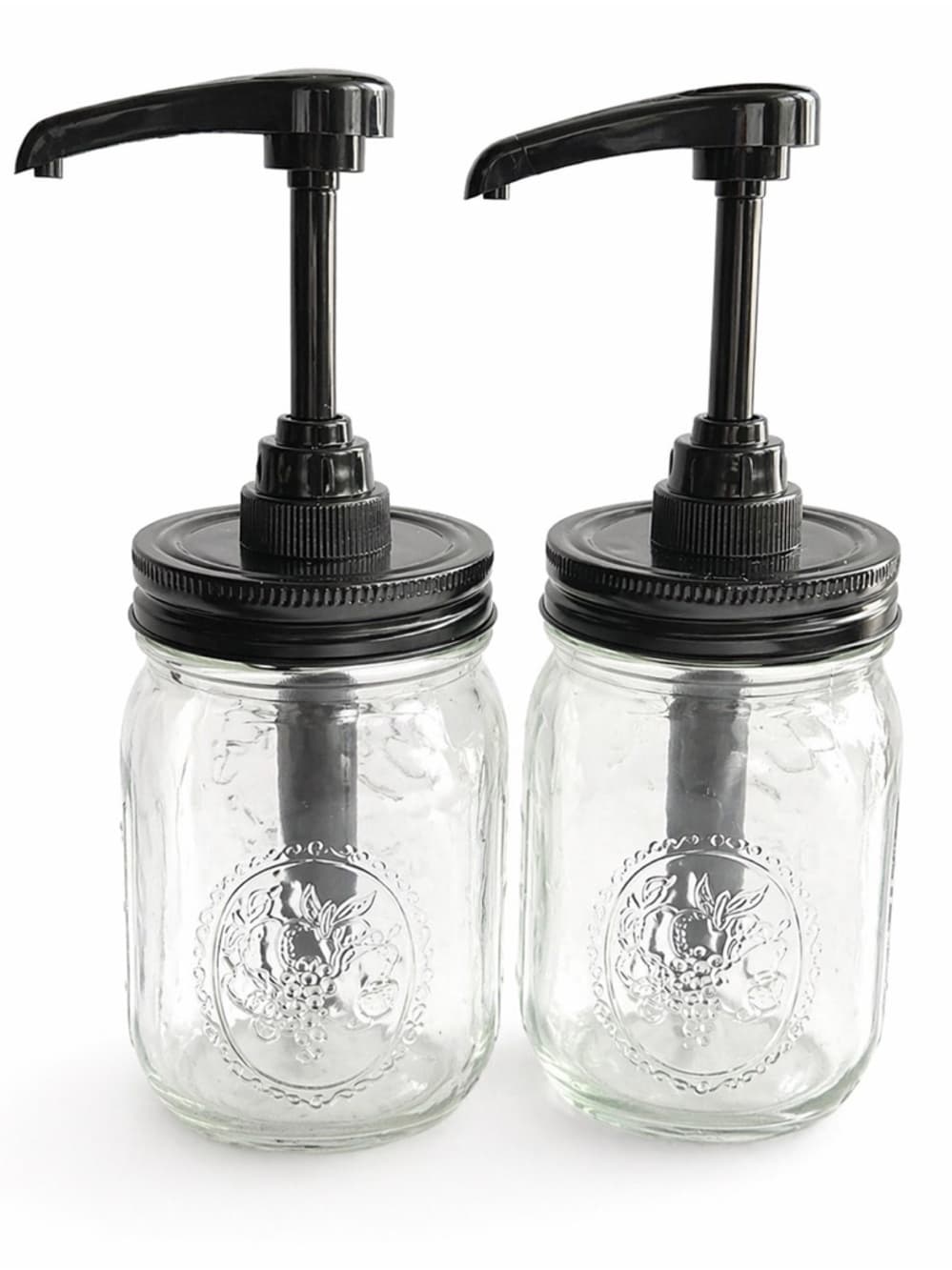 Mason Jar Soap Dispenser Set of 2 Rustic Farmhouse Kitchen Bathroom - Thumbnail 6