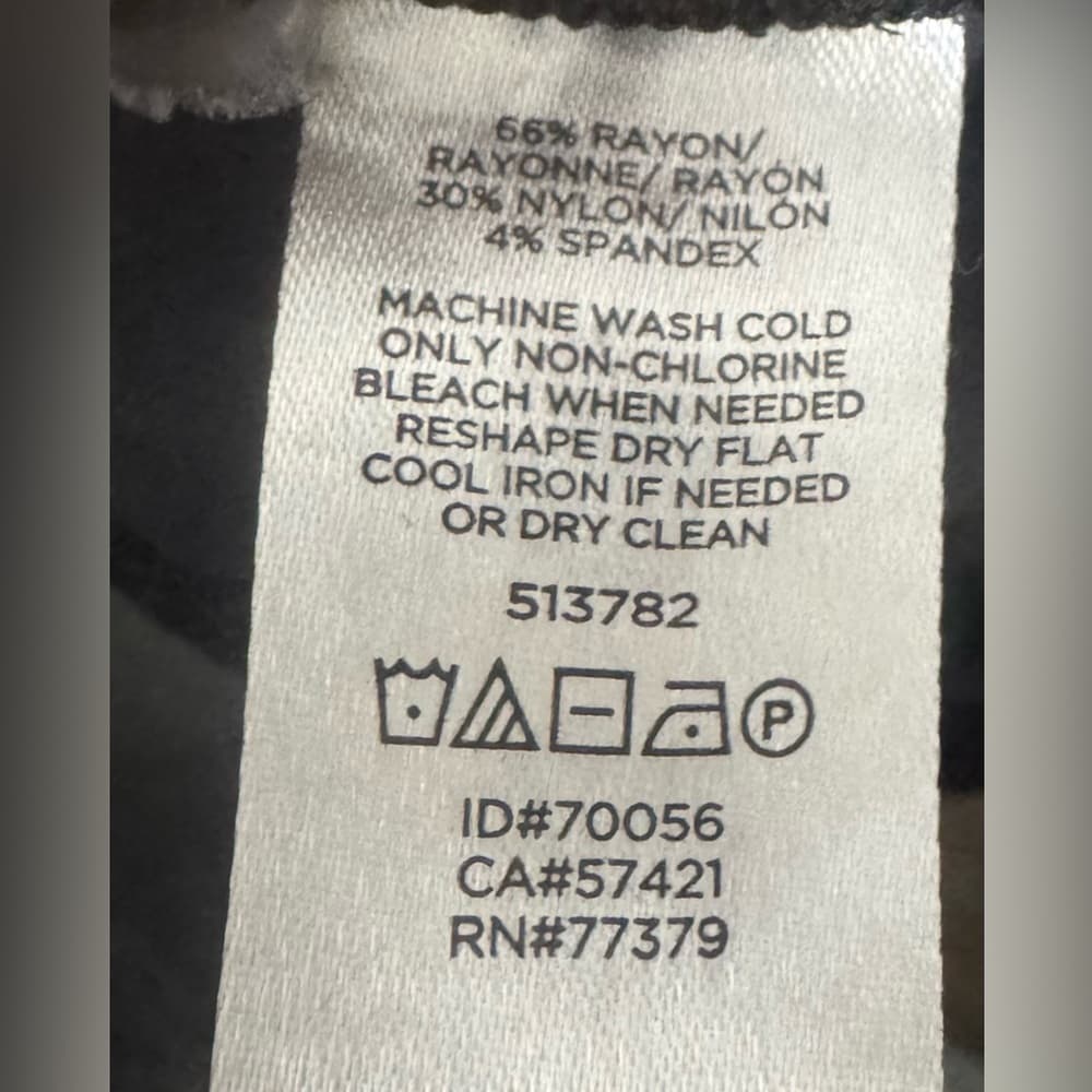 Ann Taylor Black Pull On Leggings Size 4 Slim Fit Stretch Rayon Workwear - Thumbnail 4