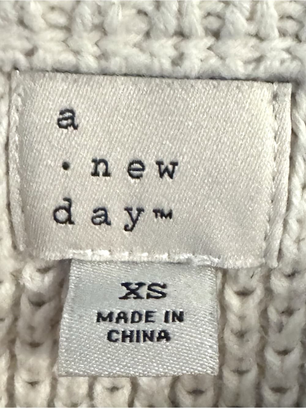 A New Day Black White Striped Crop Sweater XS Crew Neck - Thumbnail 4