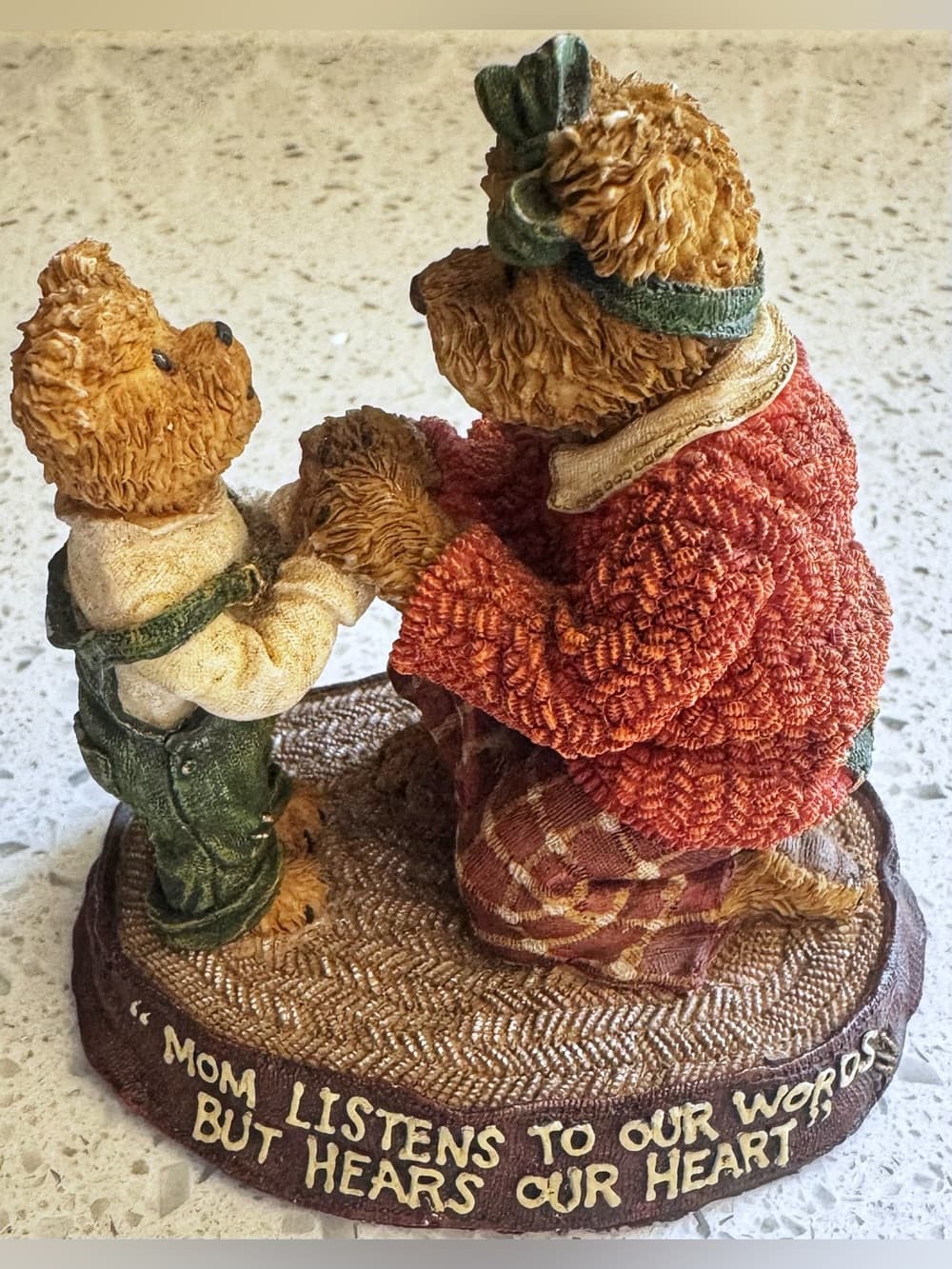 Boyds Bears Mom Listens To Our Words Figurine Bearstone Collection