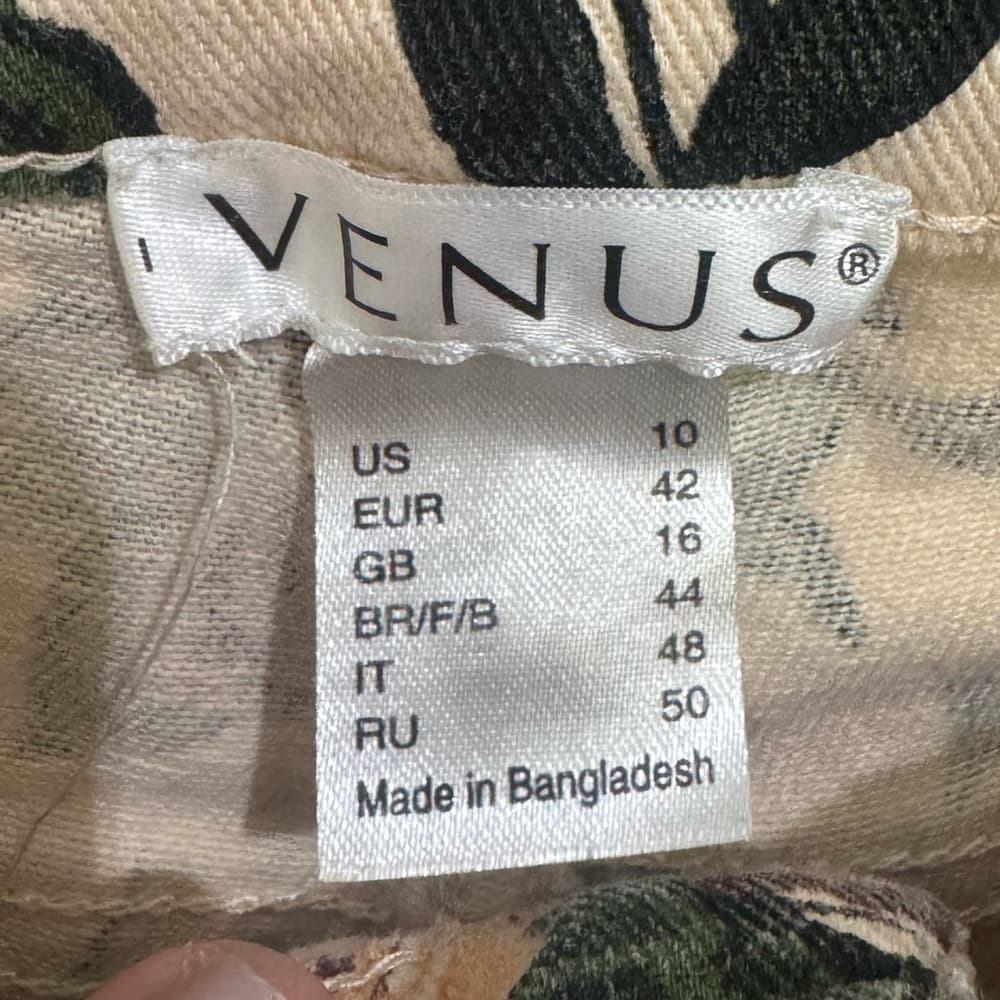 VENUS Women's Multicolor Floral Print Skinny Stretch Pants Size 10 - Thumbnail 5